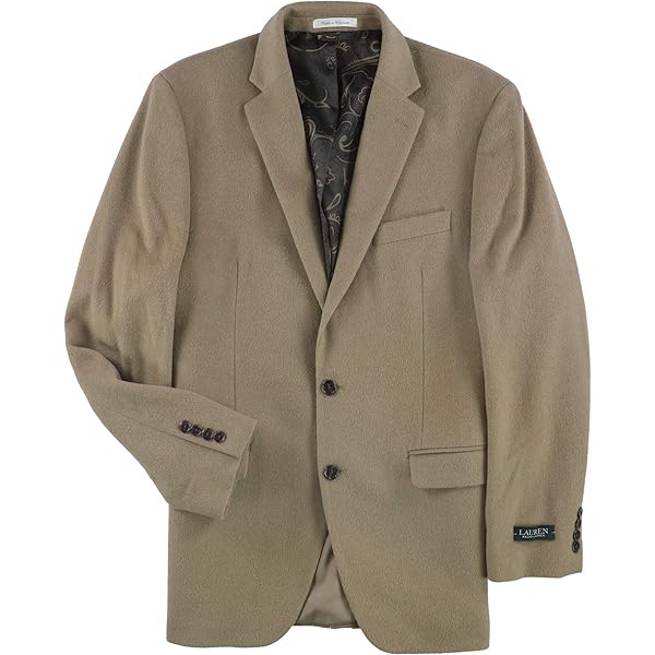 Ralph Lauren Mens Landon Two Button Blazer Jacket, Brown, 36 Short